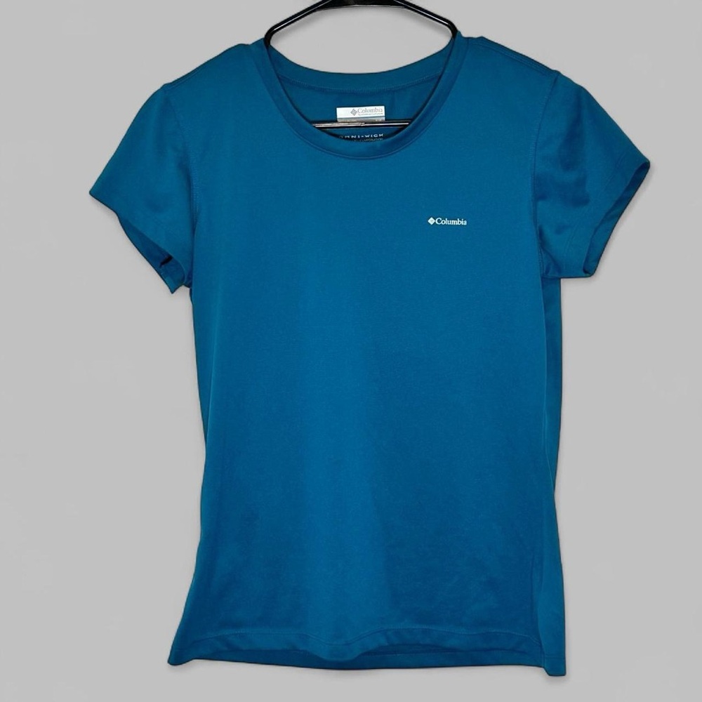 Columbia Omni-Wick Teal Crew Neck T-Shirt Small